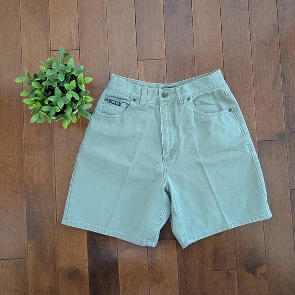GREEN WASHED VINTAGE CHEROKEE DENIM SHORTS - Picture 4 of 4